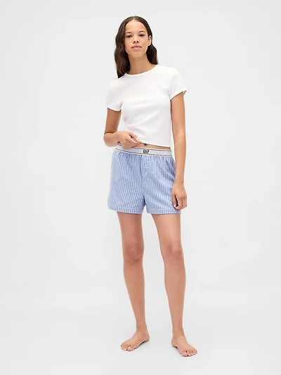 Logo Flannel Boxer Shorts