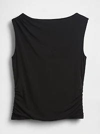 Ruched Boatneck Top