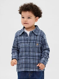 Baby & Toddler Knit Jersey Plaid Shirt