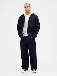 Denim Lined Zip Chore Jacket