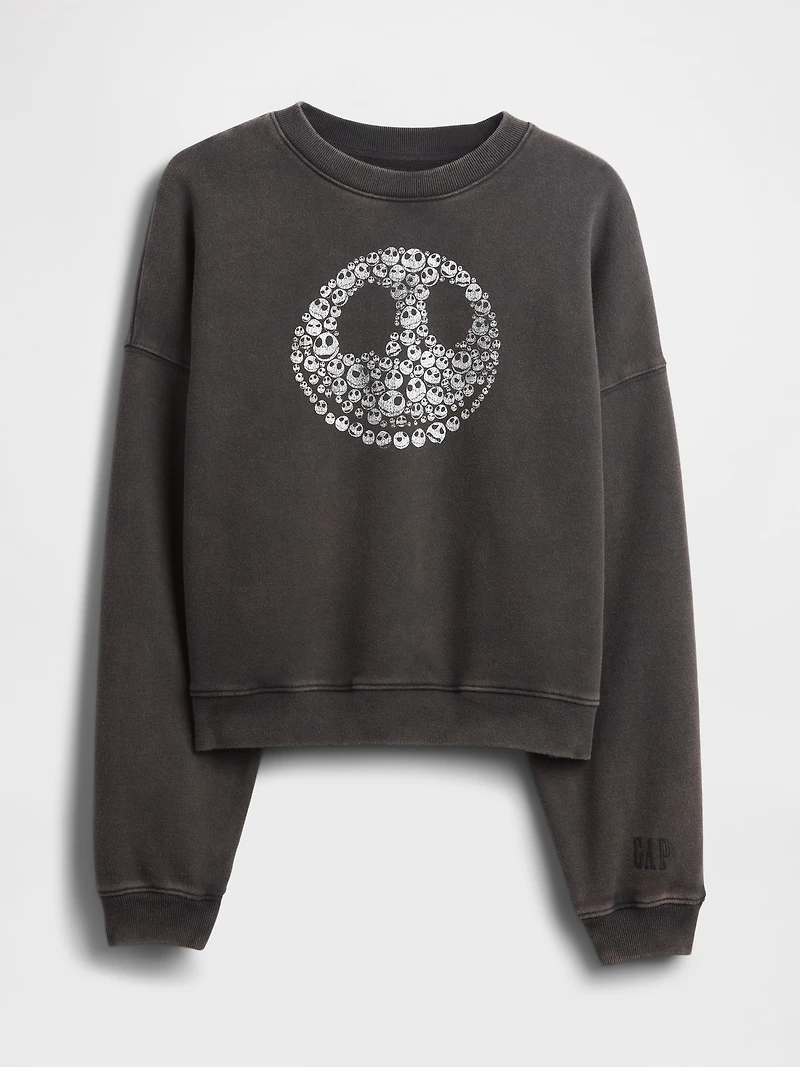Gap × Disney Tim Burton’s The Nightmare Before Christmas Heavyweight Skull Sweatshirt