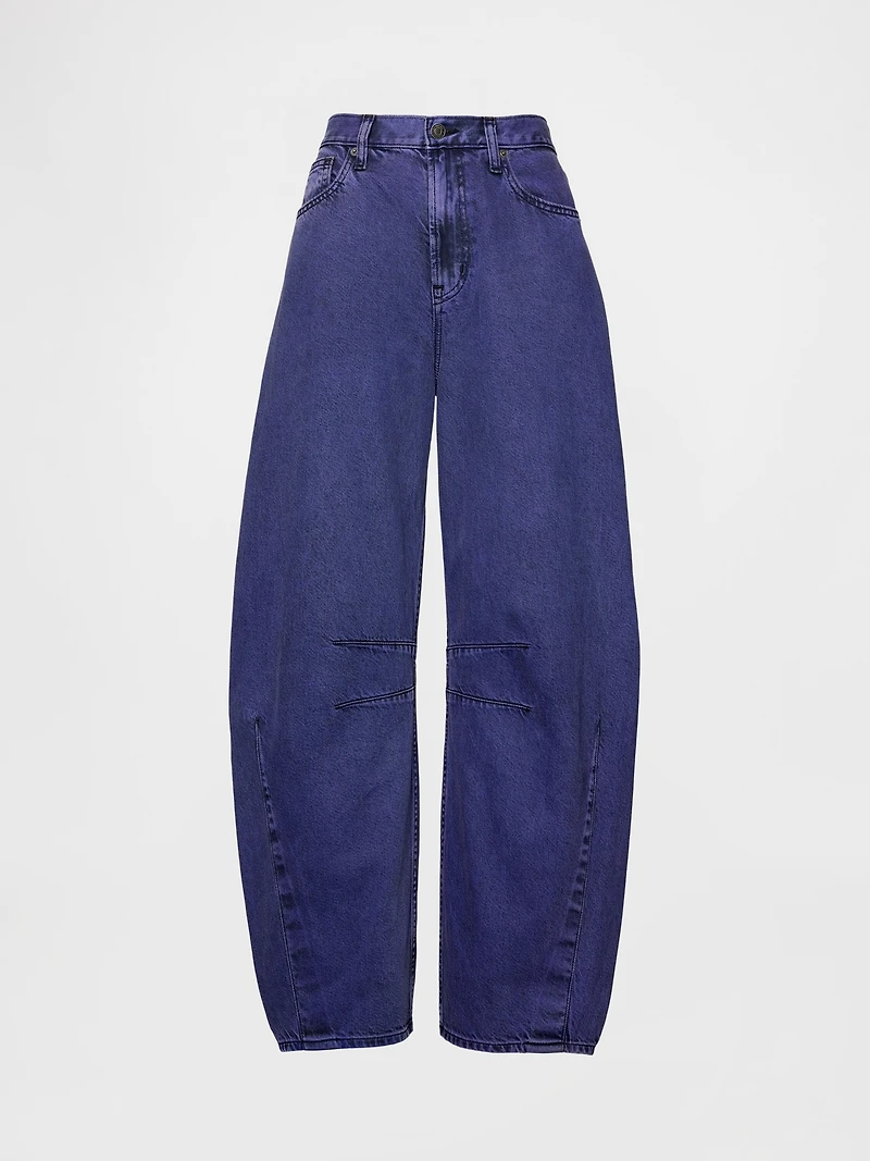 Gap × Disney Tim Burton’s The Nightmare Before Christmas Mid Rise UltraSoft Barrel Jeans