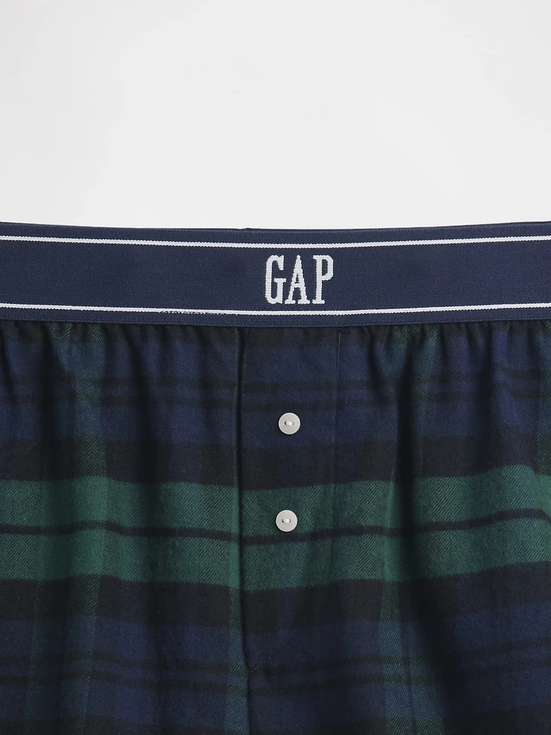 Logo Flannel Boxer Shorts