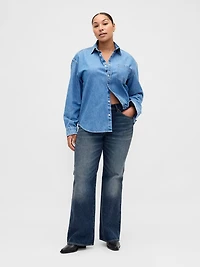 Mid Rise Relaxed Flare Jeans