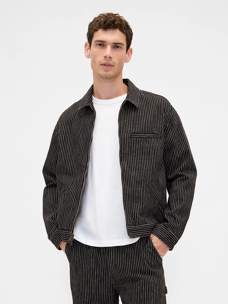 Gap × Disney Tim Burton’s The Nightmare Before Christmas Stripe Denim Jacket