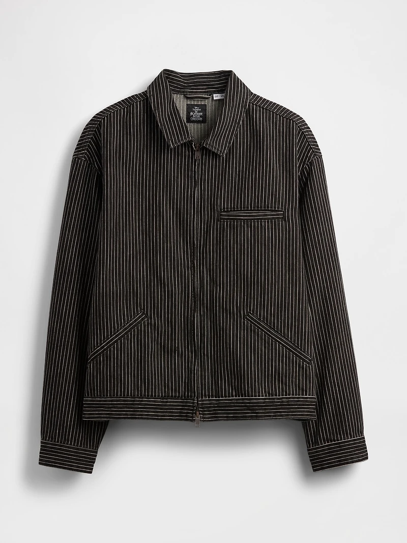 Gap × Disney Tim Burton’s The Nightmare Before Christmas Stripe Denim Jacket