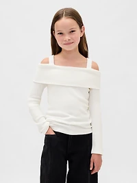 Kids Softspun Rib Off-Shoulder Sweater Top