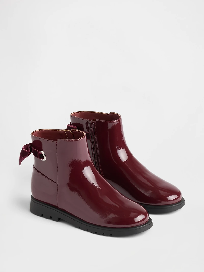 Kids Bow Ankle Boots