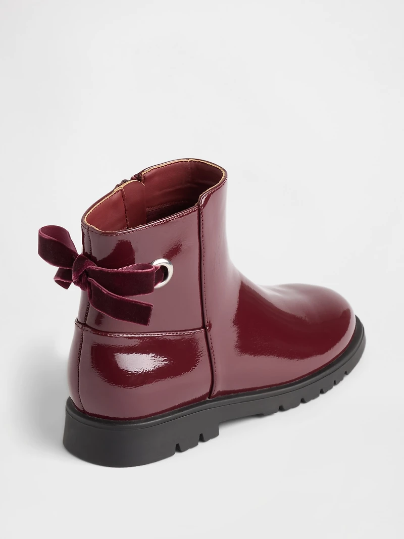 Kids Bow Ankle Boots