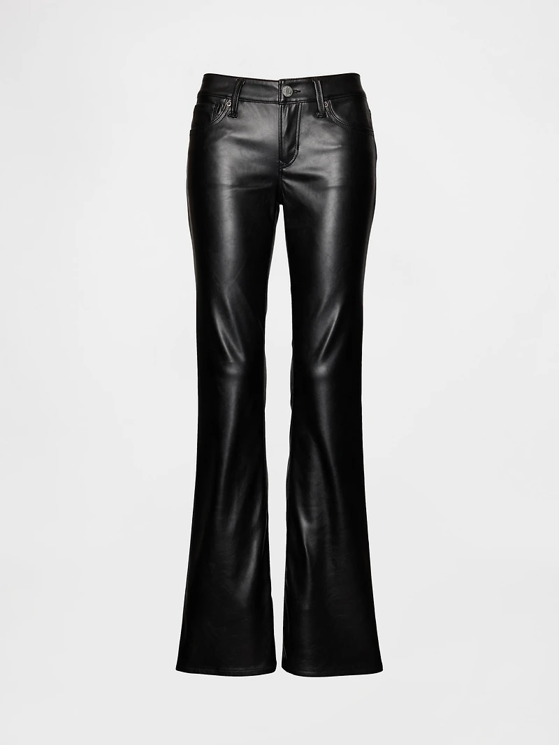 Low Rise Recycled Vegan Leather Long & Lean Pants
