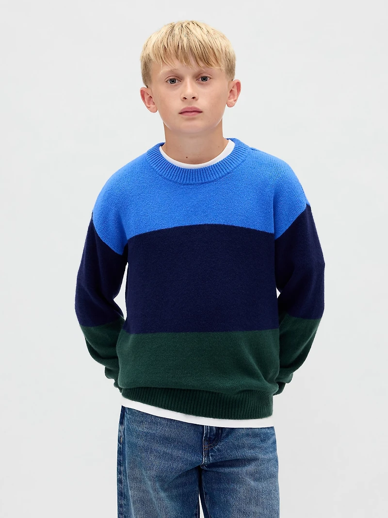 Kids CashSoft Relaxed Crewneck Sweater