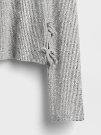 Kids Softspun Rib Side-Tie Sweater Top