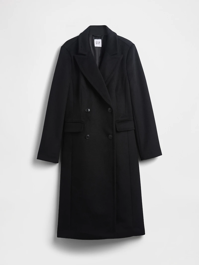 Wool-Blend Chesterfield Coat