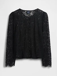 Lace Button-Front Top