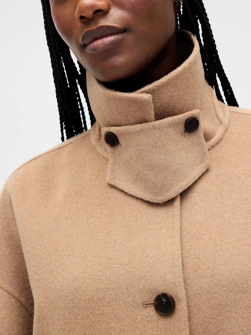 Wool-Blend Swing Jacket