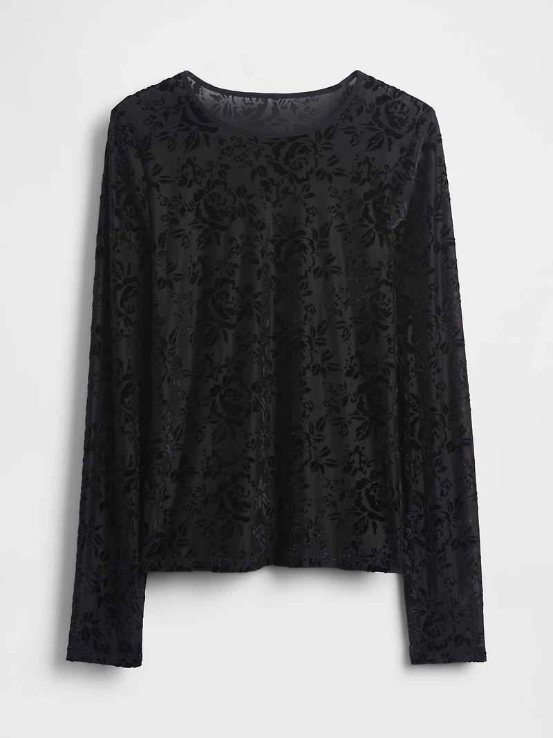 Burnout Velvet Top