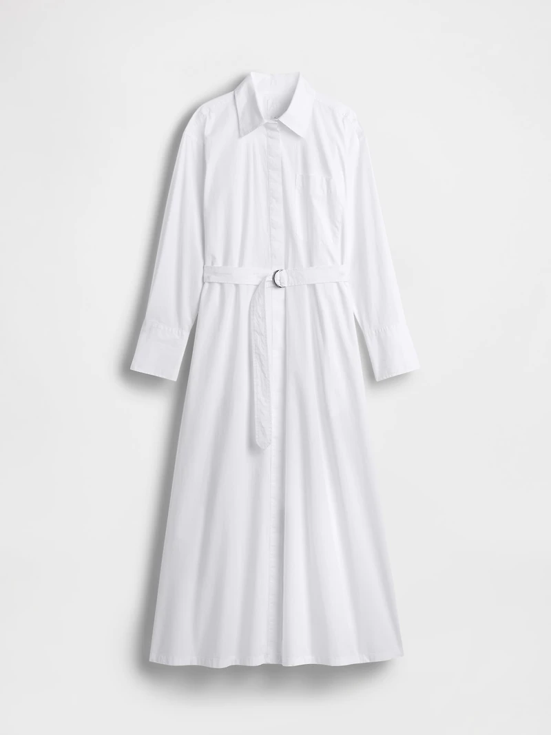 GapStudio Poplin Belted Maxi Shirtdress