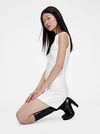 GapStudio Vegan Patent Leather Mini Dress