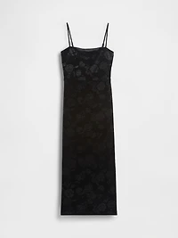 Velvet Square-Neck Maxi Dress