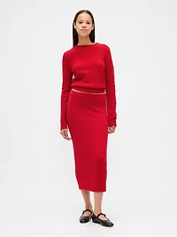CashSoft Stretch Midi Skirt
