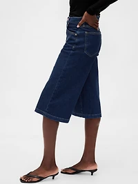 High Rise Culotte Jeans