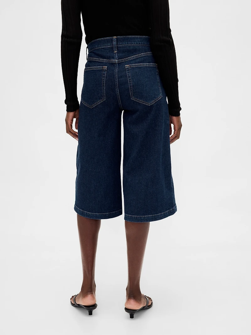 High Rise Culotte Jeans