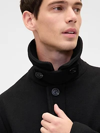 Wool-Blend Car Coat