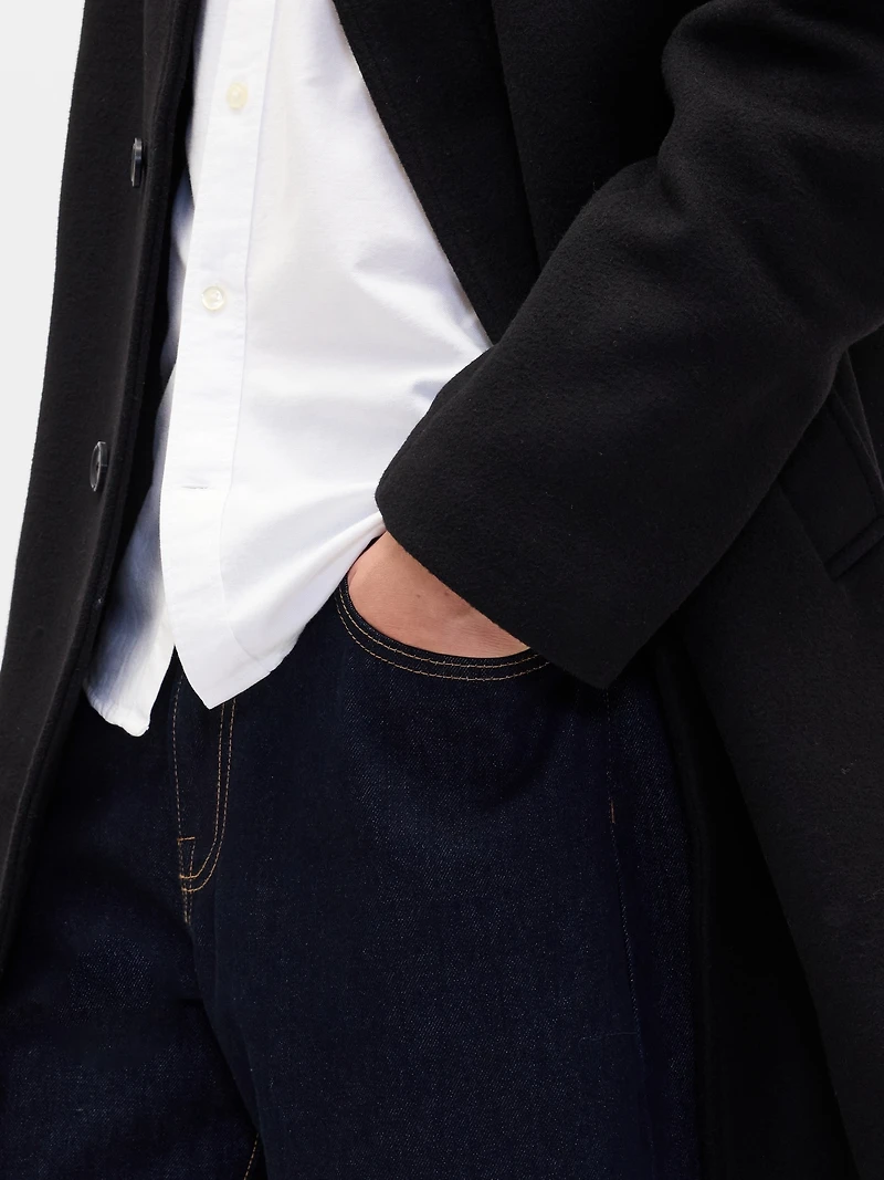 Wool-Blend Car Coat
