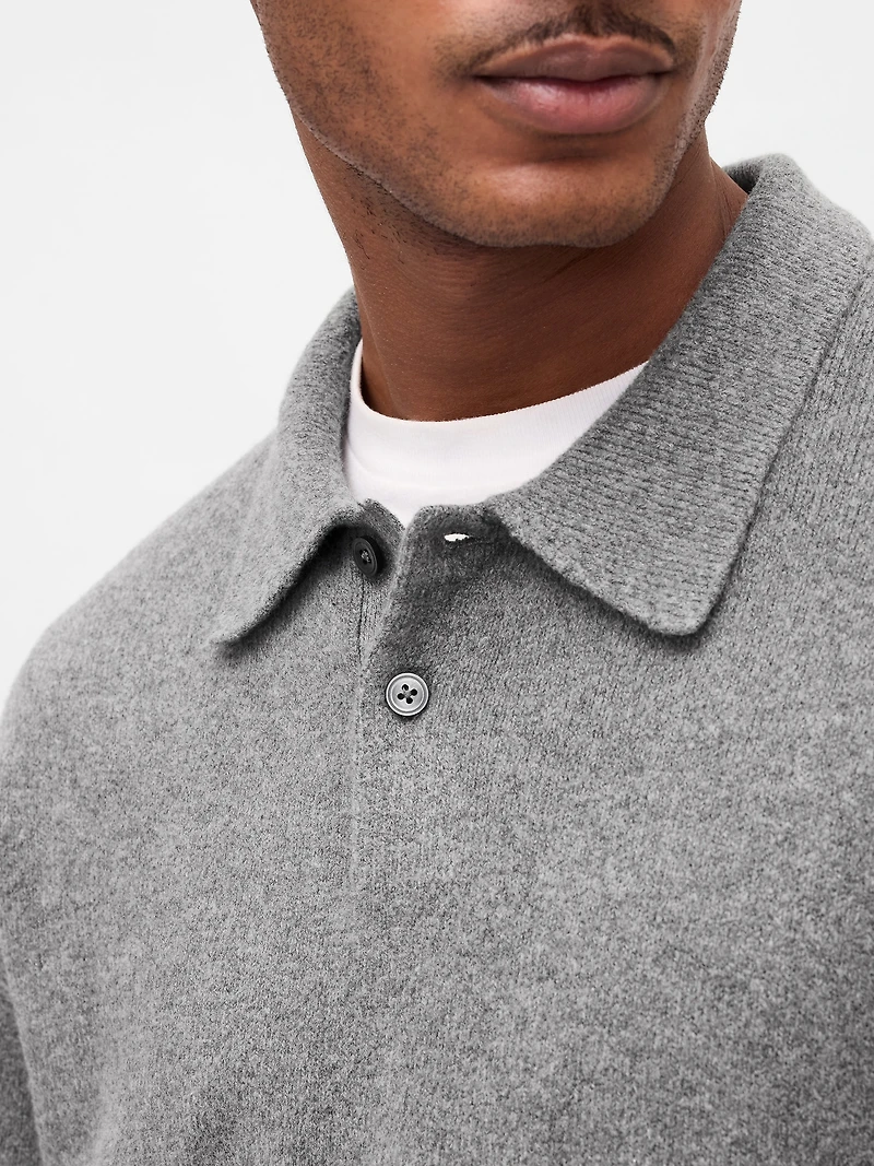 CashSoft Relaxed Polo Sweater