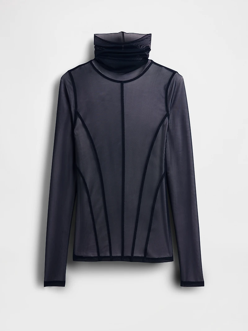 GapStudio Sheer Mesh Turtleneck