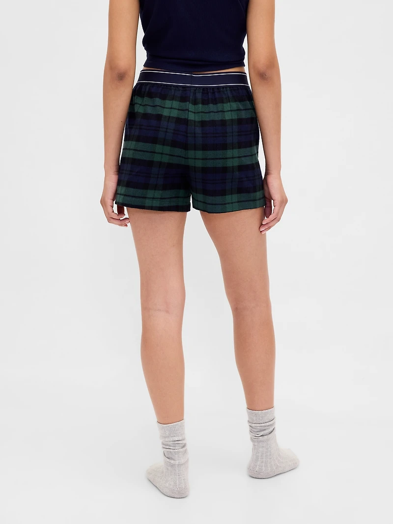 Logo Flannel Boxer Shorts