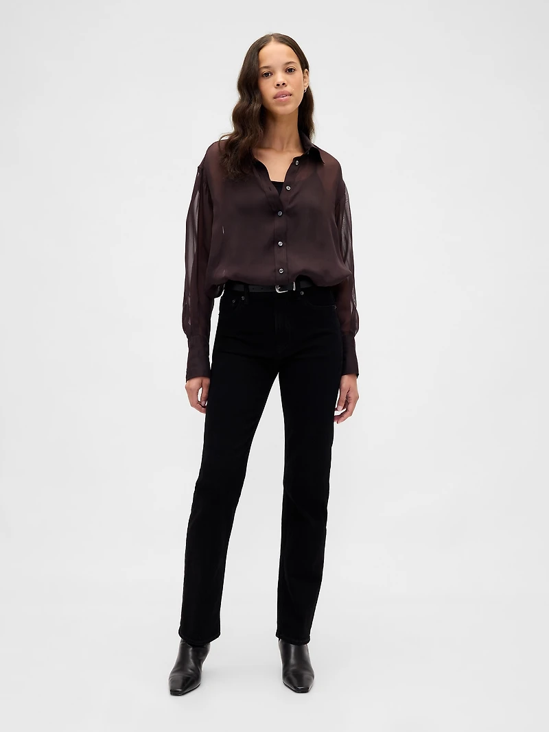 Sheer Organza Big Shirt