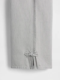 Kids Low Rise Bow Split-Hem Baggy Jeans