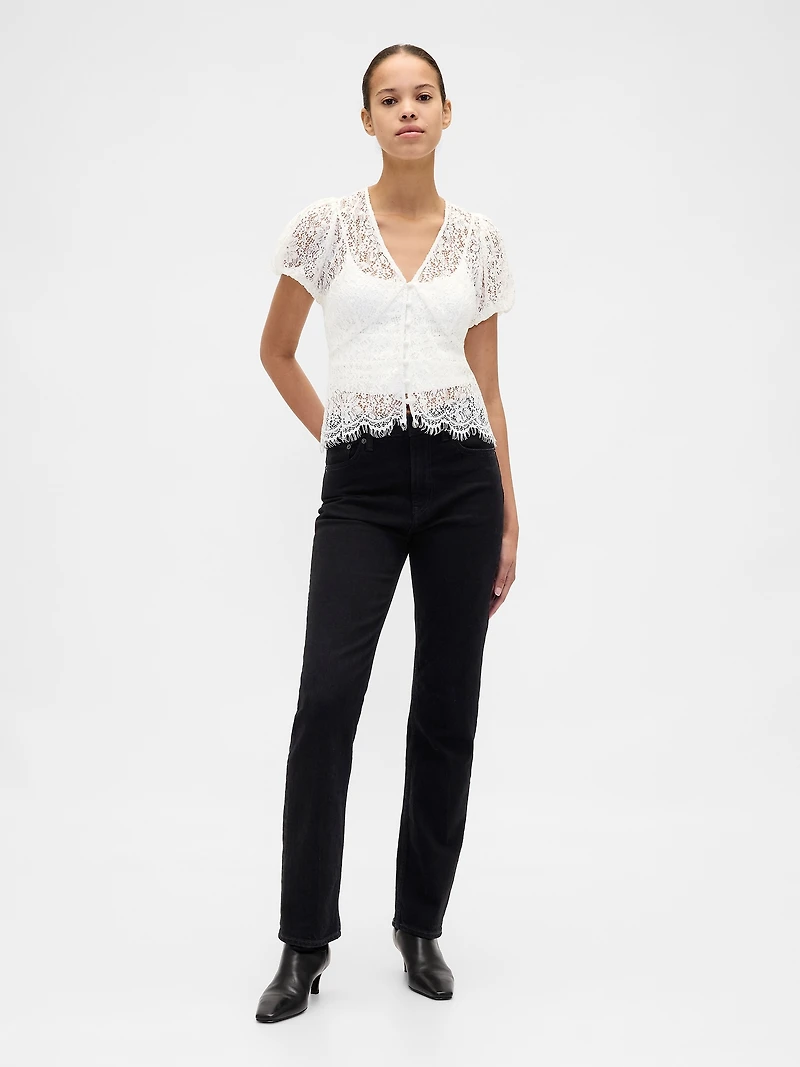 Lace V-Neck Top