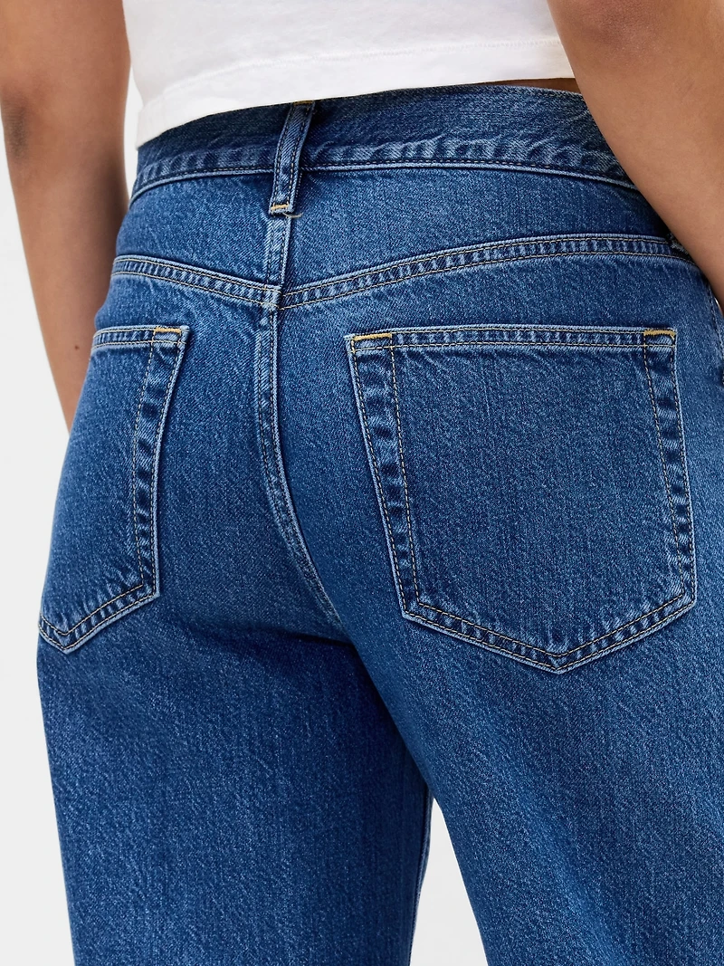 Low Slung UltraSoft Relaxed Crop Jeans