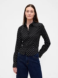 Organic Cotton Fitted Crop Shirt