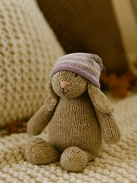 Brown Bunny in Slouch Hat Knit Toy