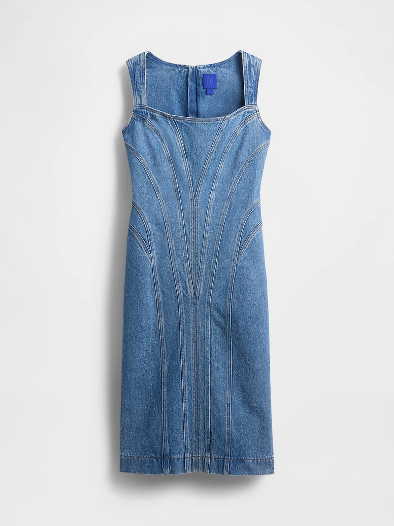 GapStudio Seamed Denim Midi Dress