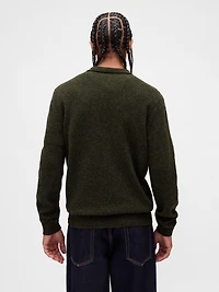 Merino Wool-Blend Polo Sweater