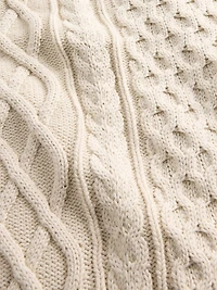 100% Cotton Oversized Cable-Knit Sweater