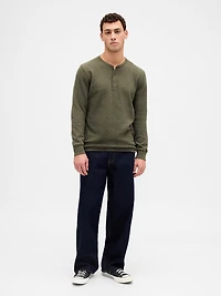 Double-Knit Henley T-Shirt