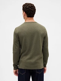 Double-Knit Henley T-Shirt