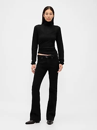 Pointelle Turtleneck Sweater