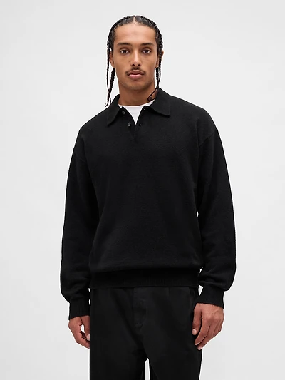 CashSoft Relaxed Polo Sweater