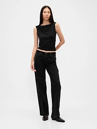 Ruched Boatneck Top