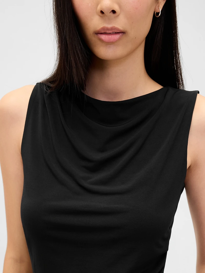 Ruched Boatneck Top