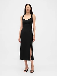 Double Knit Sweetheart Corset Maxi Dress