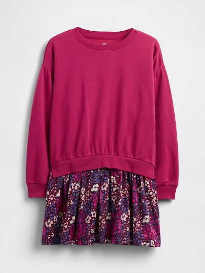 Kids VintageSoft Pleated Sweatshirt Dress