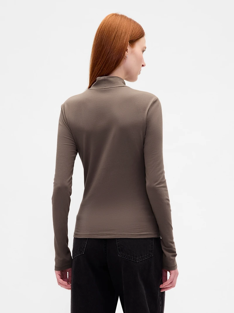 CloseKnit Jersey Mockneck T-Shirt