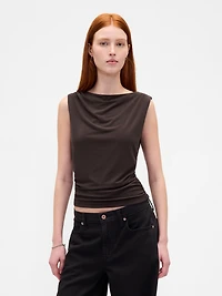 Ruched Boatneck Top